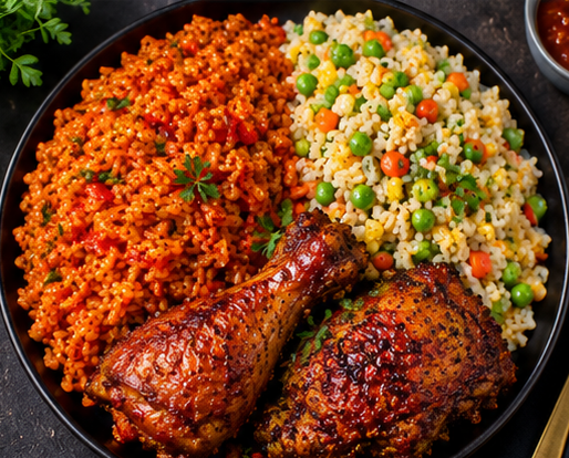 Plate of food three